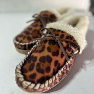 J. Crew Women's Faux Fur Slipper Leopard
